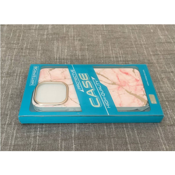 New MATEPROX Protective Cover High Quality iPhone13 Pro Frosted Pink Marble Case - Picture 4 of 9